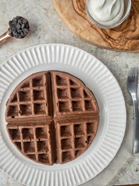 Chocolate Peanut Butter Waffles