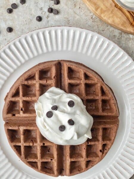 Chocolate Peanut Butter Waffles