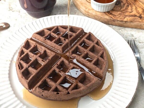 Chocolate Peanut Butter Waffles