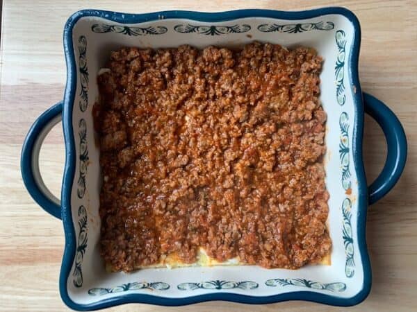 Keto Meat Lasagna Layer 3