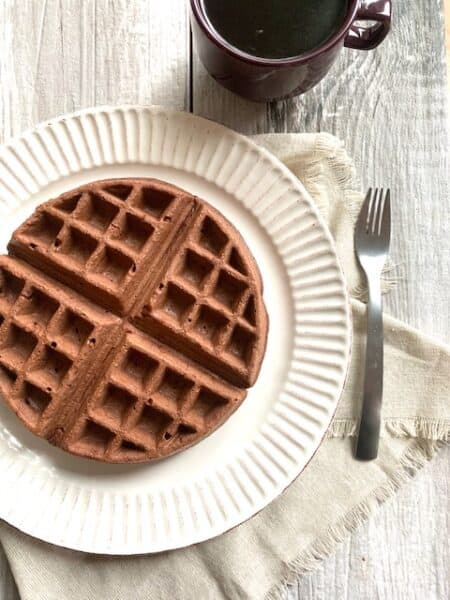 Chocolate Peanut Butter Waffles