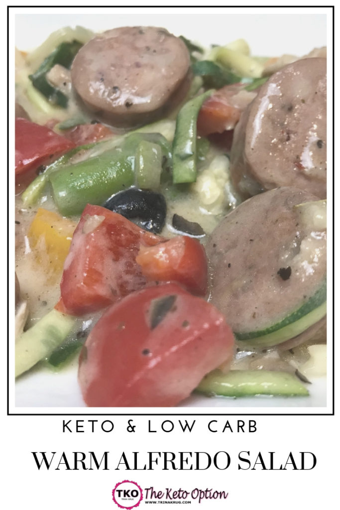 keto warm alfredo salad