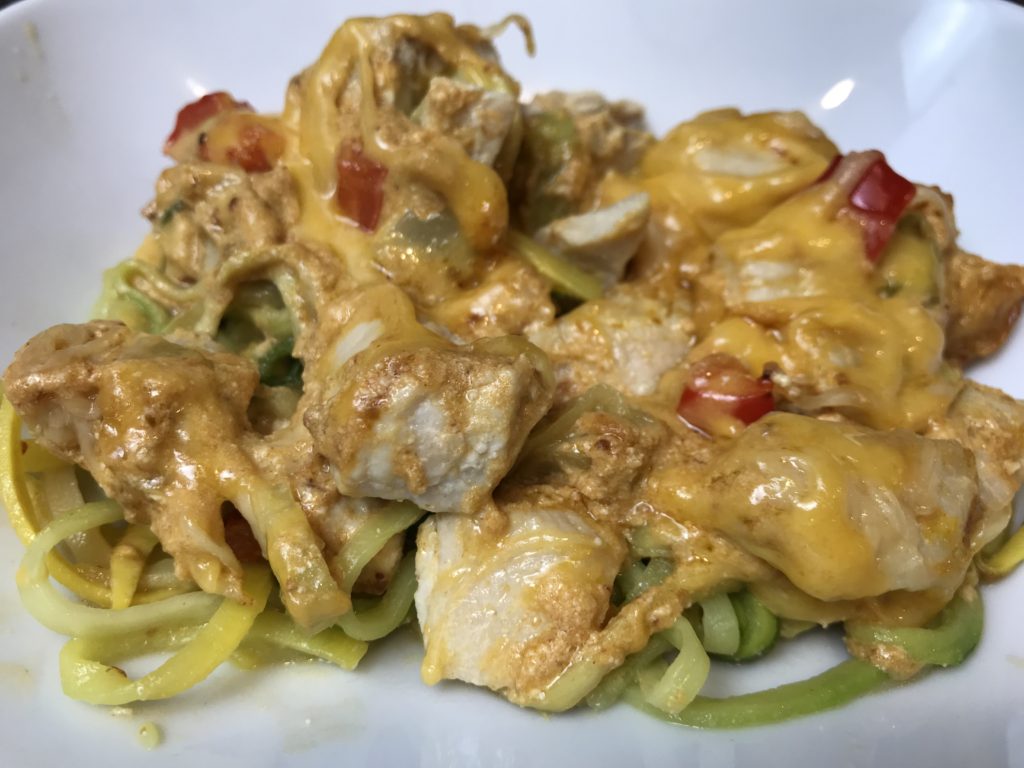 Spicy Chicken Zucchini Noodles