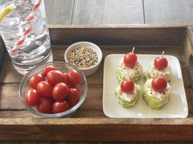 Low Carb Keto Goat Cheese Cucumber Bites