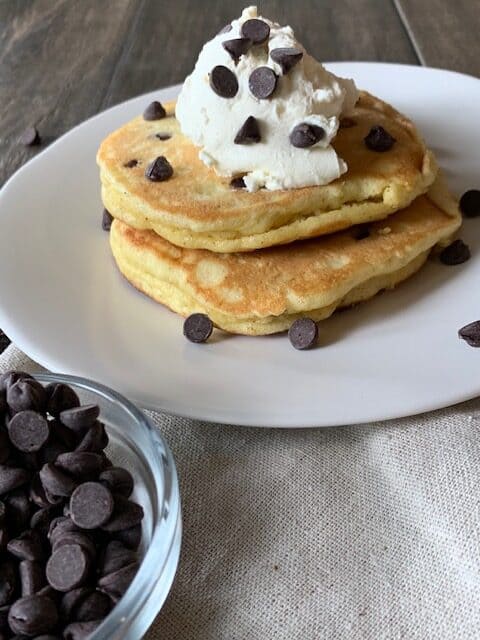 Keto Chocolate Chip Pancakes