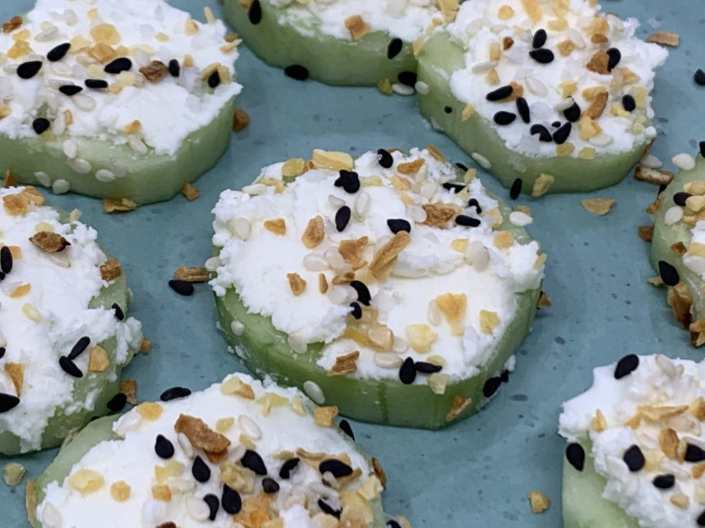 Goat Cheese Cucumber Bites