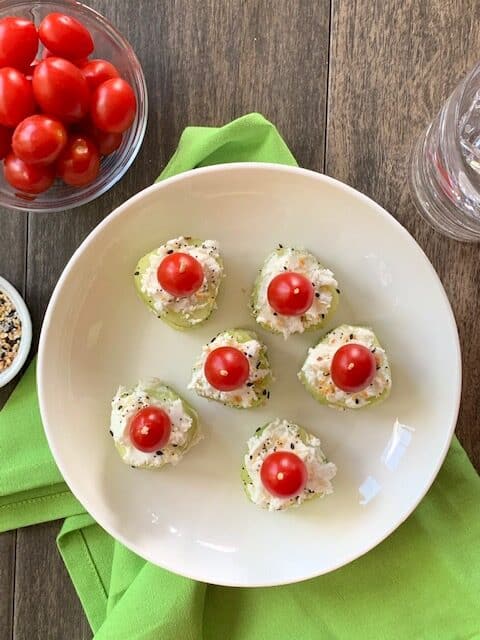 Low Carb Keto Goat Cheese Cucumber Bites