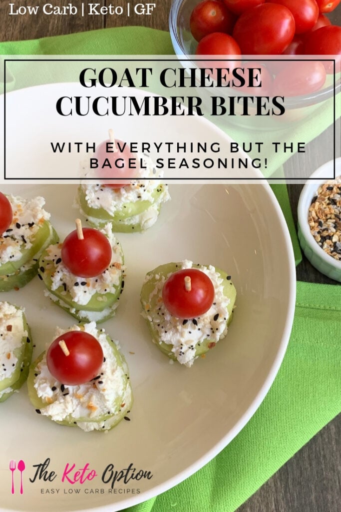 Low Carb Keto Goat Cheese Cucumber Bites