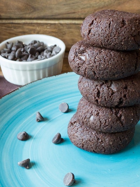 Keto Double Chocolate Chip Cookies