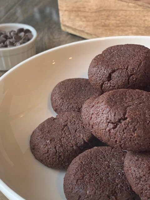 Keto Double Chocolate Chip Cookies