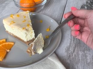 Keto Orange Glaze Cheesecake