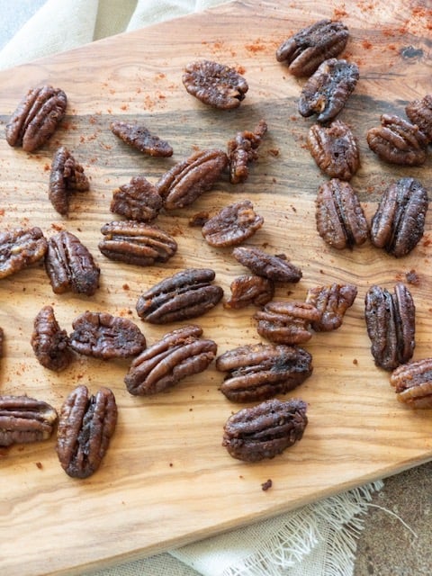 Sweet and Spicy Baked Pecans