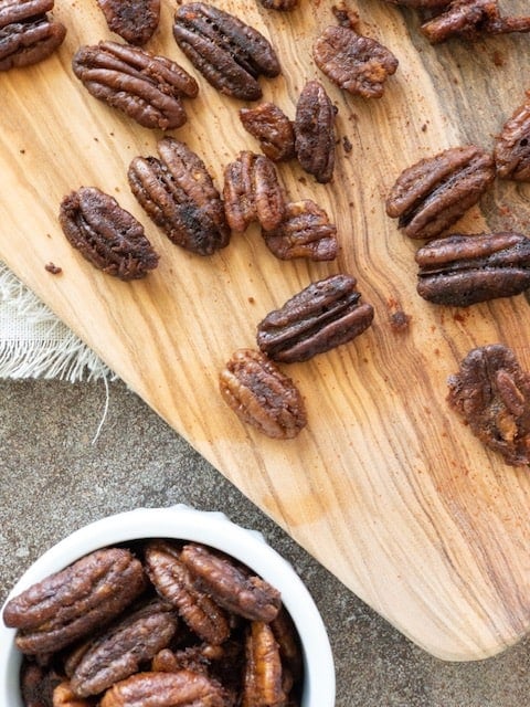 Sweet and Spicy Baked Pecans
