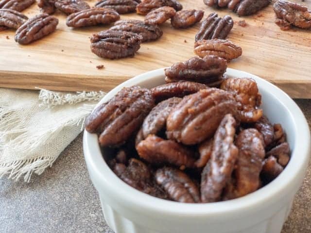 Sweet and Spicy Baked Pecans