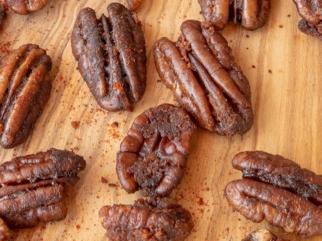 Sweet and Spicy Baked Pecans