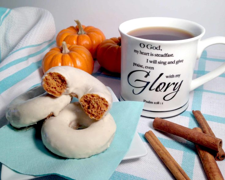 Pumpkin Donuts with Maple Cream Cheese Glaze - Keto, Low Carb & Gluten Free