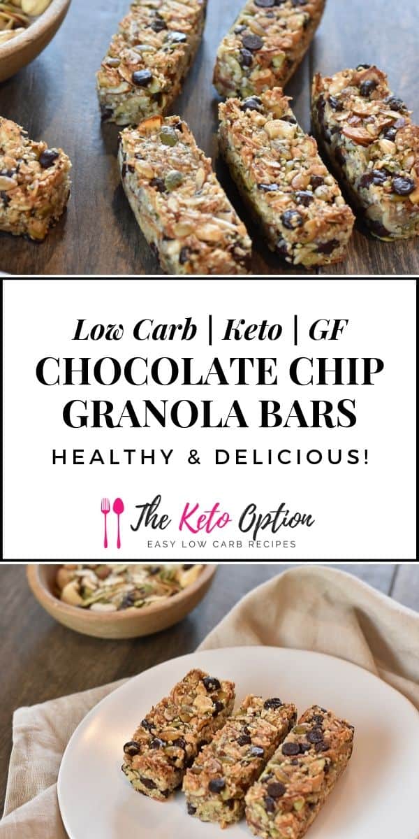 Keto Chocolate Chip Granola Bars