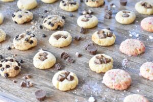 Keto Sugar Cookies on a board.