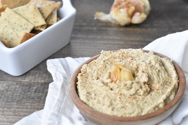 Roasted Garlic Keto Hummus