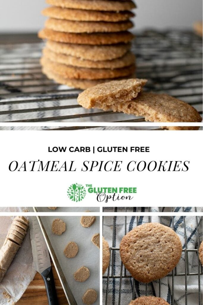 Low Carb Gluten Free Oatmeal Spice Cookies