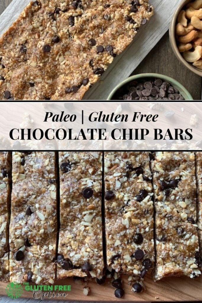 Paleo Gluten Free Chocolate Chip Granola Bars