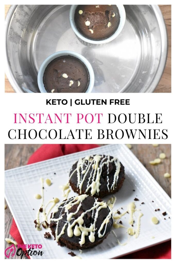 Chocolate Instant Pot Brownie With White Chocolate Chips