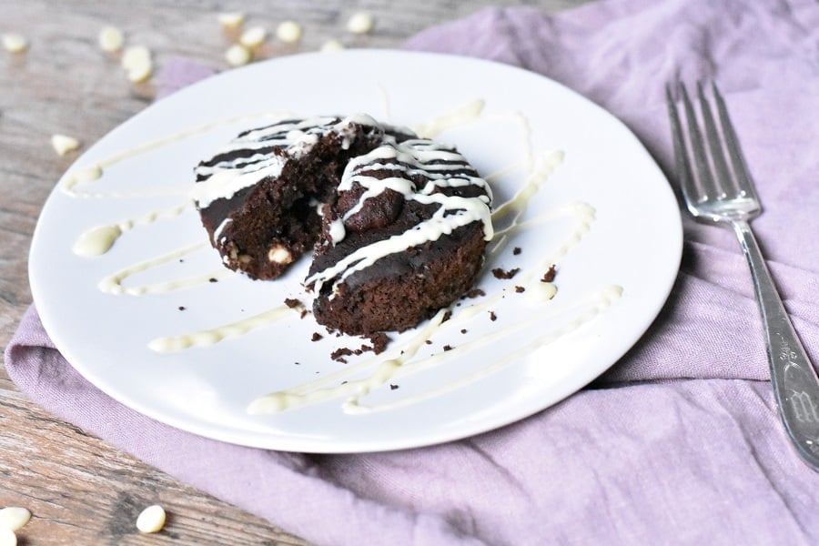 Chocolate Instant Pot Brownie With White Chocolate Chips