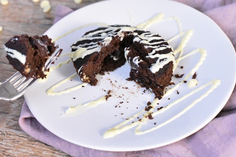 Chocolate Instant Pot Brownie With White Chocolate Chips