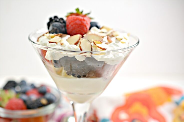 Ice Cream Keto Parfait with Mixed Berries