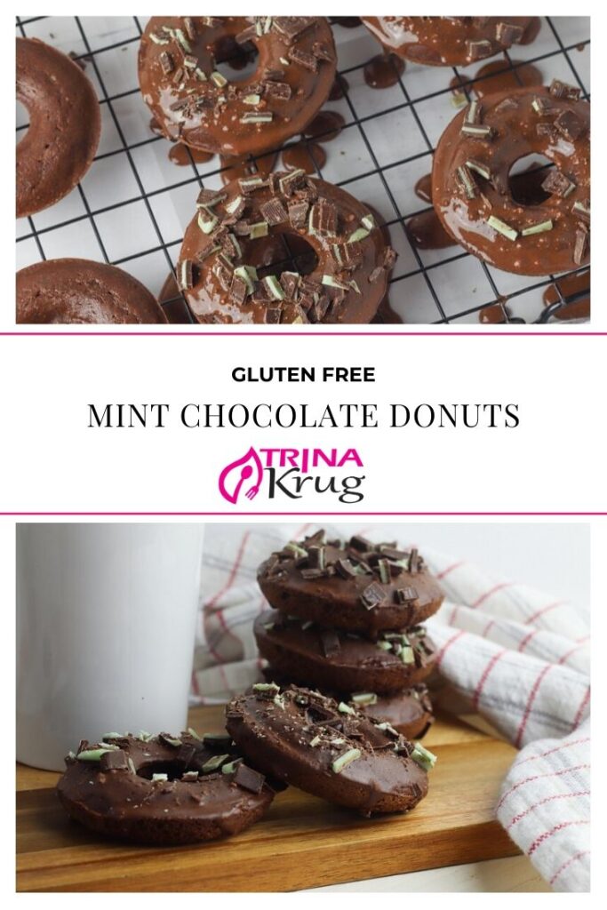 Gluten Free Mint Chocolate Donuts