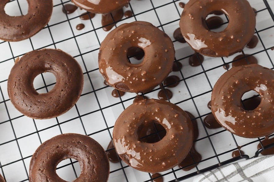 Gluten Free Mint Chocolate Donuts