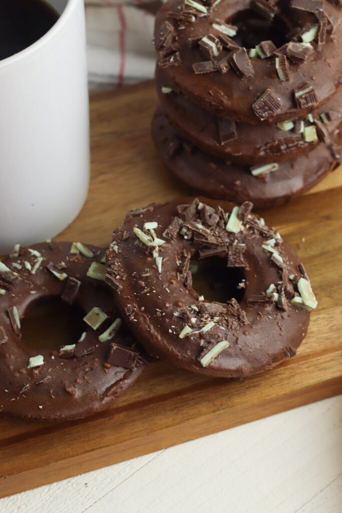 Gluten Free Mint Chocolate Donuts