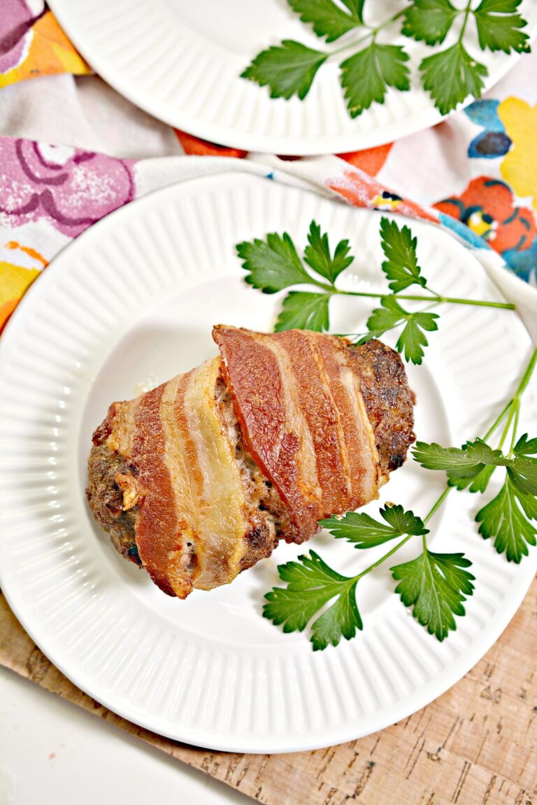 Keto Bacon Wrapped Meatloaf - Trina Krug