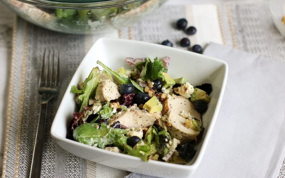 Keto Avocado Chicken Salad With Blueberries