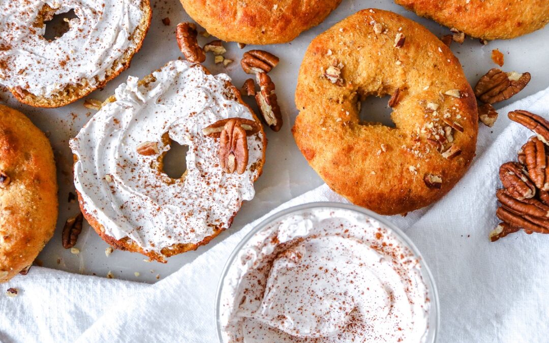 Keto Pumpkin Pecan Bagels