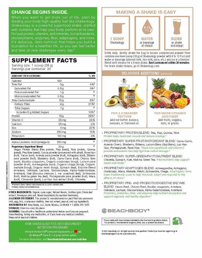 Shakeology Ingredients Trina Krug