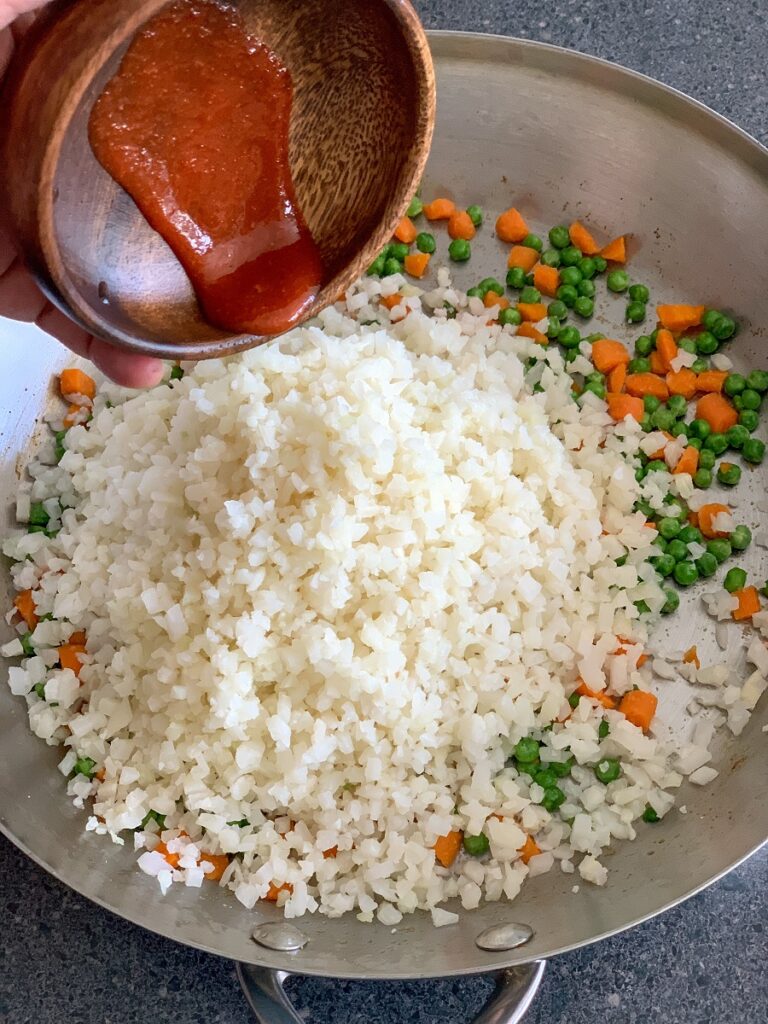 How to Make Spicy Tofu and Fried Cauliflower Rice