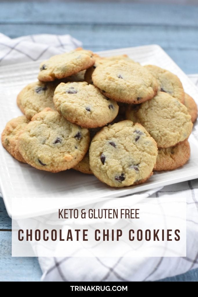 Chocolate chip cookies on a plate.