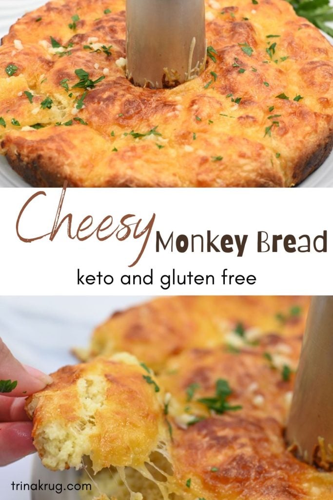 Cheesy Garlic Monkey Bread Pinterest pin.