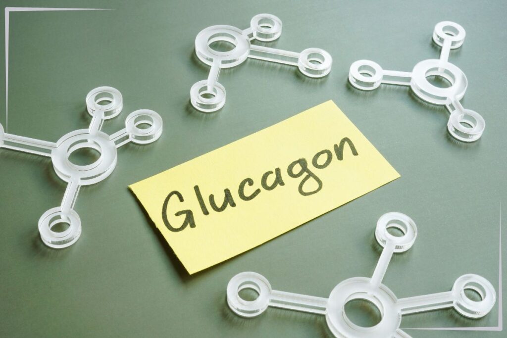 An image with a sticker that says Glucagon.