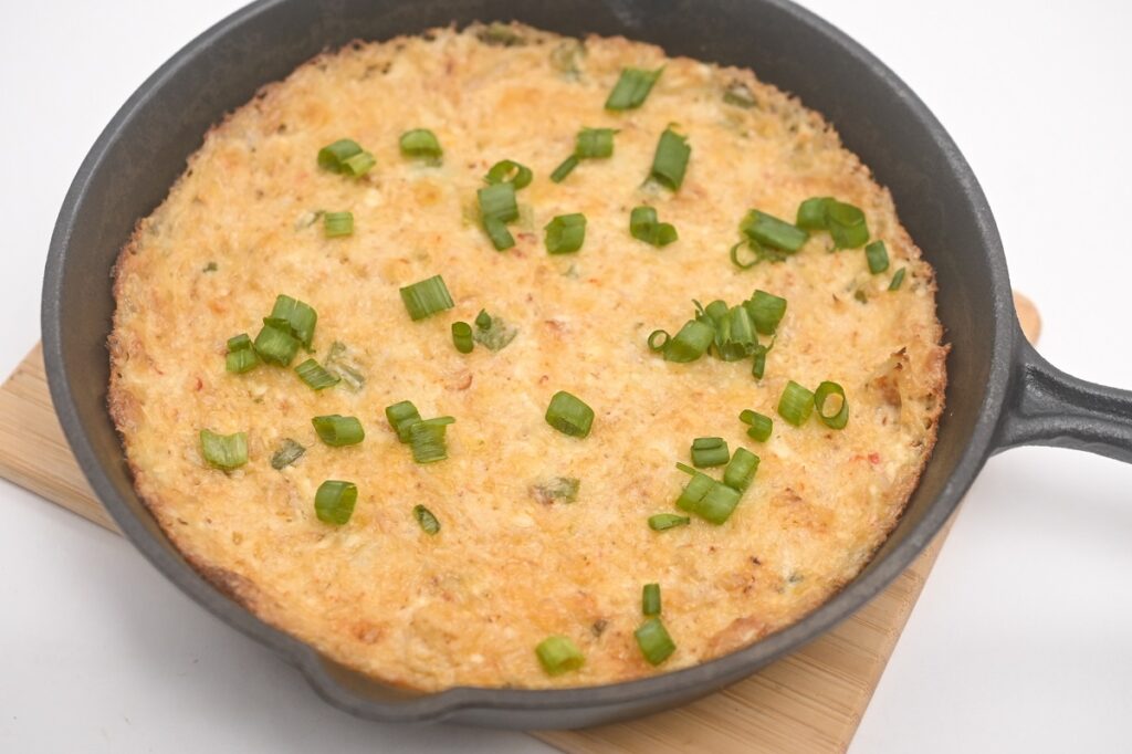 Keto Crab Ragoon Sauce in a skillet.