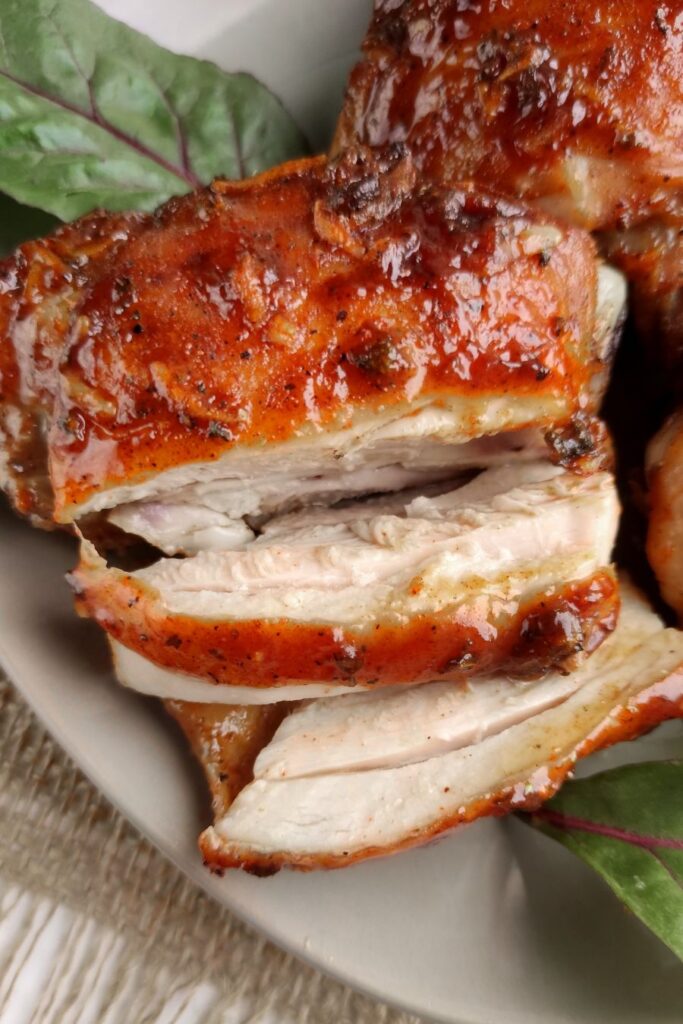 Keto Honey Mustard Chicken on a plate.