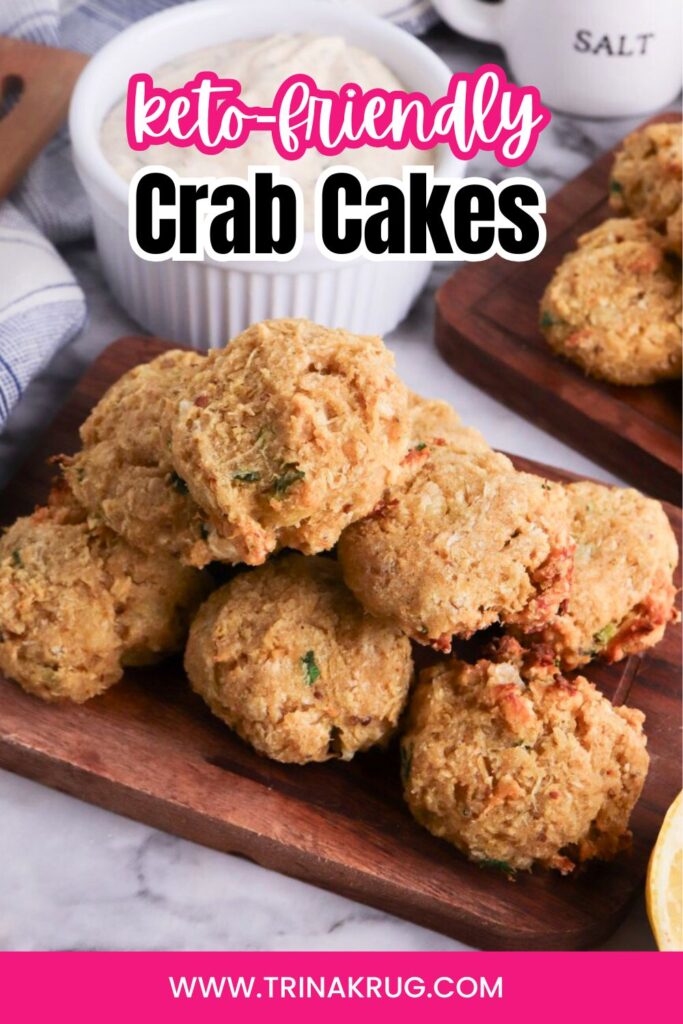 Mini Keto Crab Cakes PInterest pin.