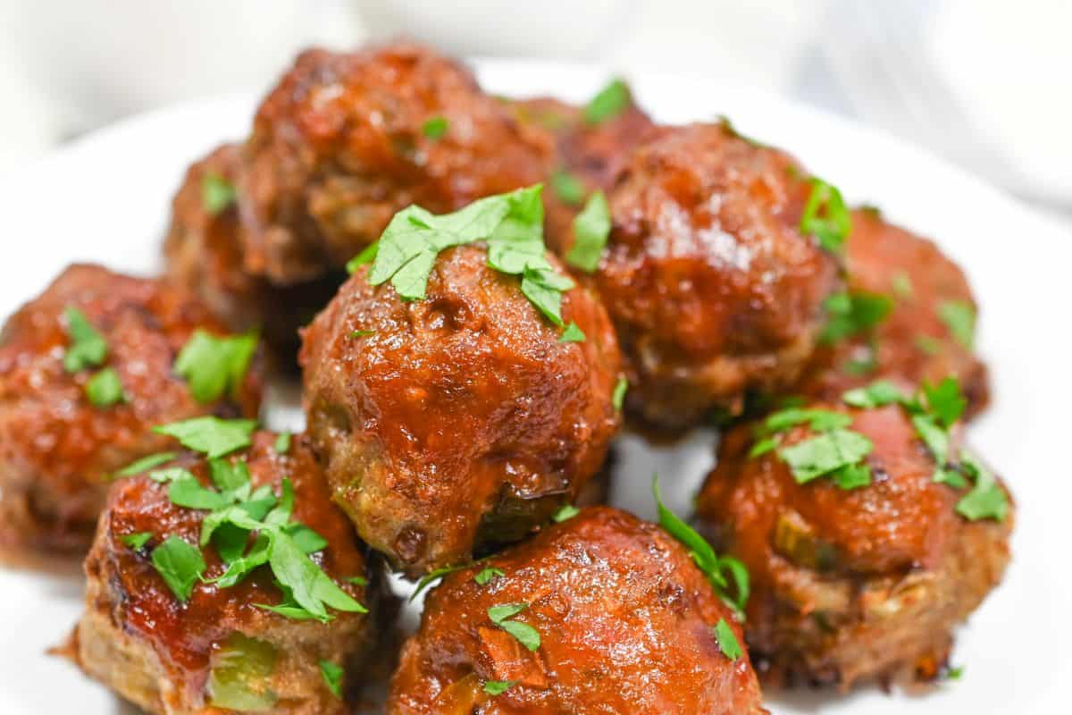 Turkey Meatloaf Meatballs in a bowl.