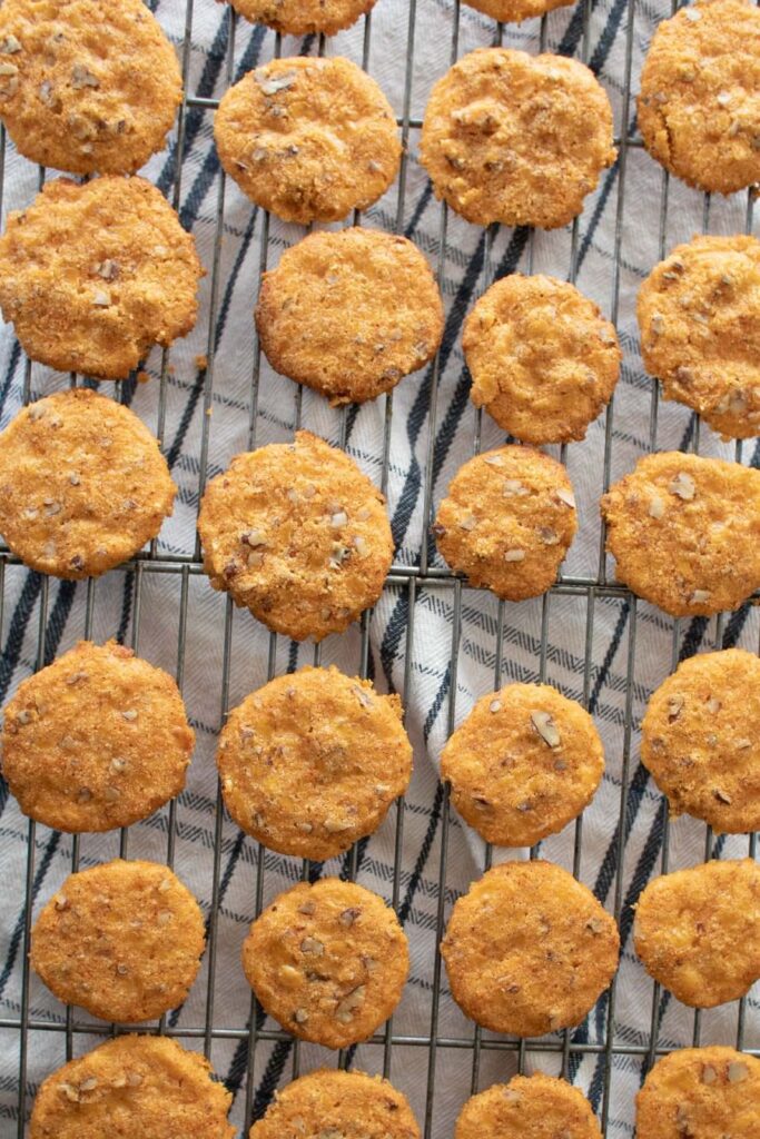 Low Carb Crackers on a baking sheet.