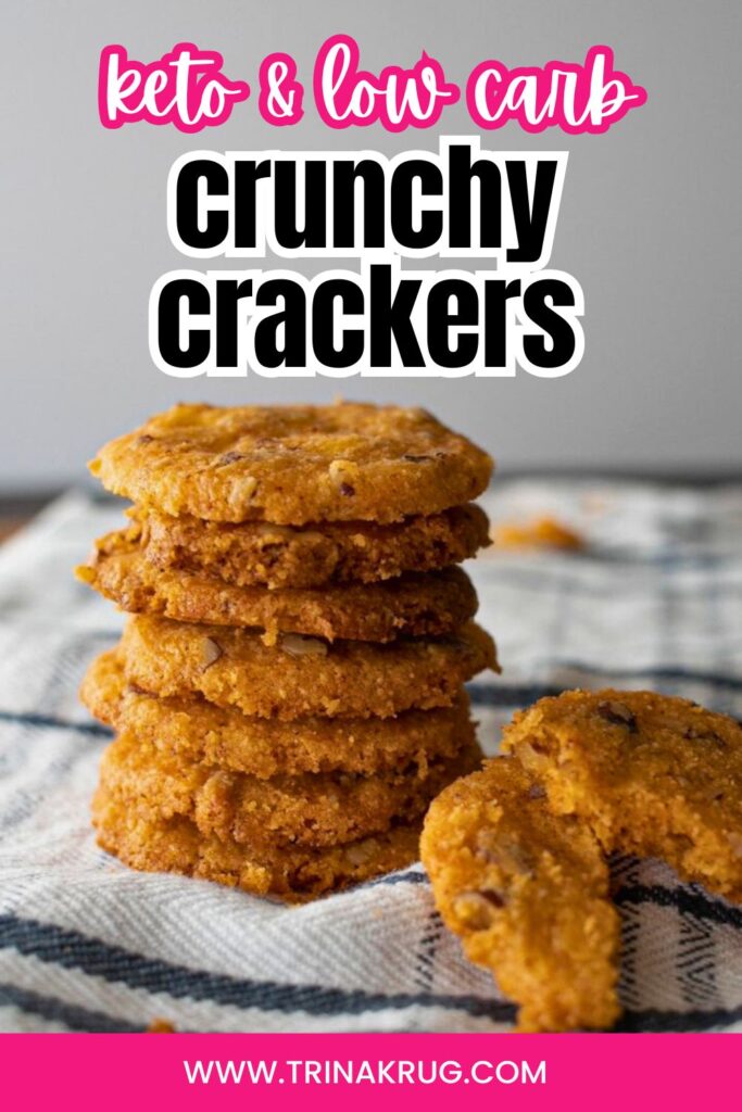 Low Carb Crackers Pinterest pin.