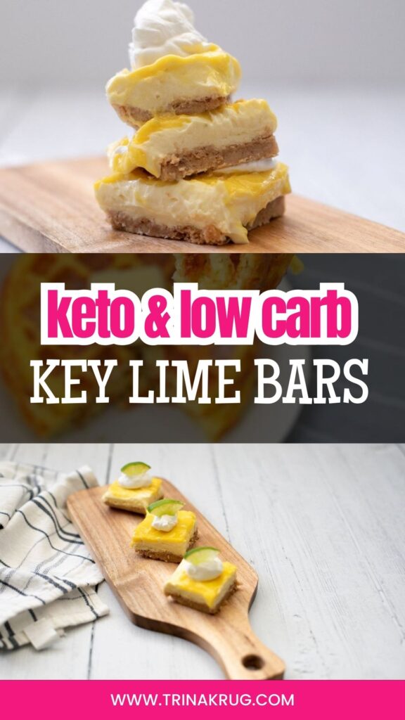 Keto Key Lime Bars Pinterest pin.