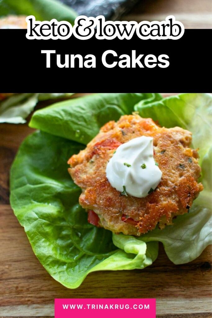 Keto Tuna Cakes Pinterest pin.